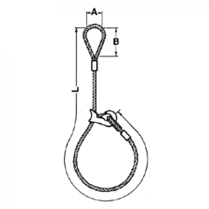 SOFT EYE AND THIMBLE STEEL CORE STEEL WIRE ROPES SLING WITH CHOCKER HOOK Alioto Group